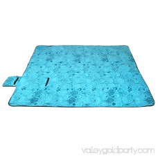 (79x79)Water Resistant Foldable Picnic Blanket Mat (Peacock Blue) 568874285